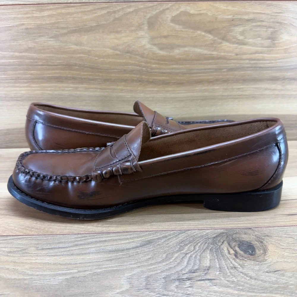 Weejuns GH Bass Larson Penny Loafers Mens 9.5 D Whiskey Business Casual Moc Toe